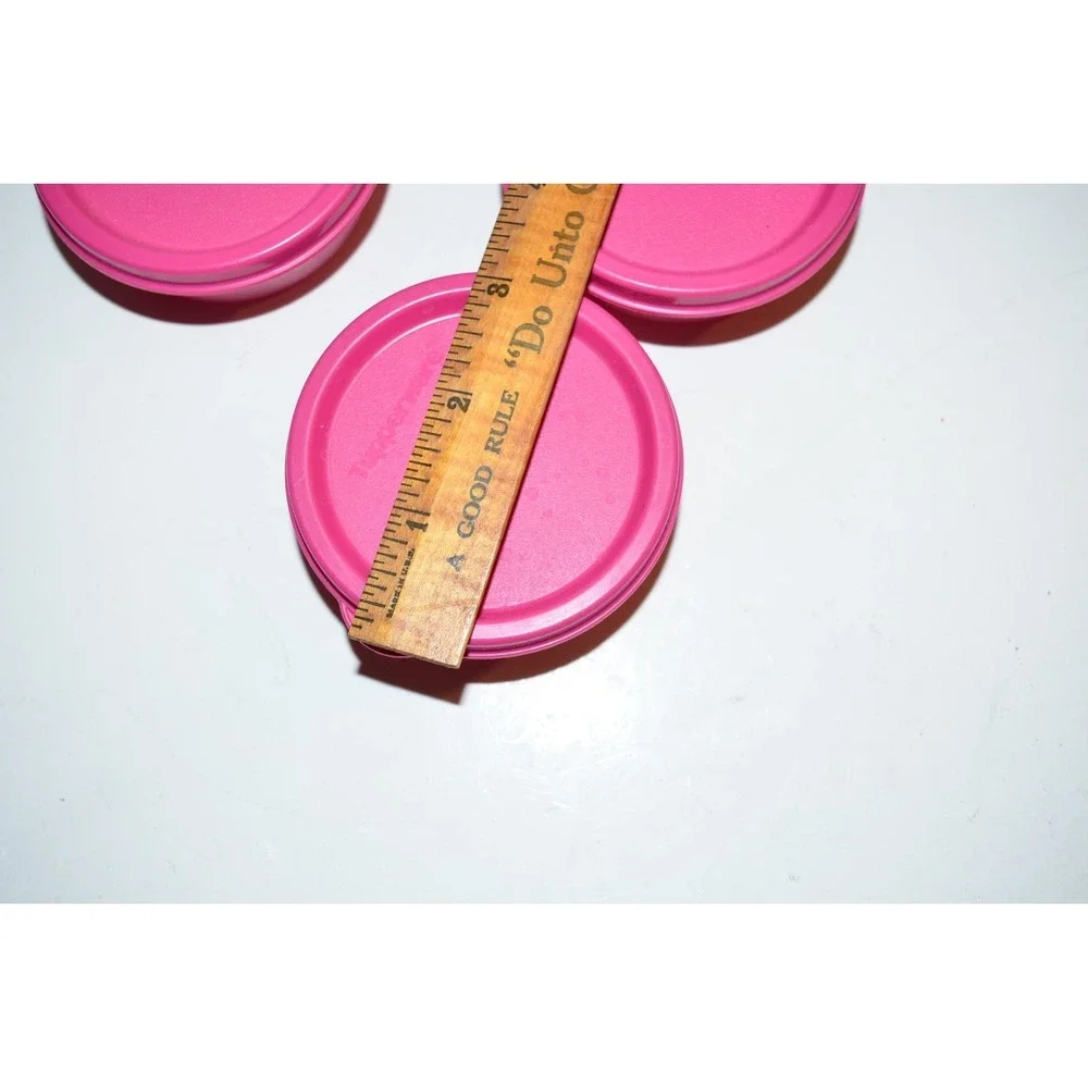 Tupperware Half Snack Cups Giant Smidget Mini Bowl  Pink  2oz 1642 Set 5